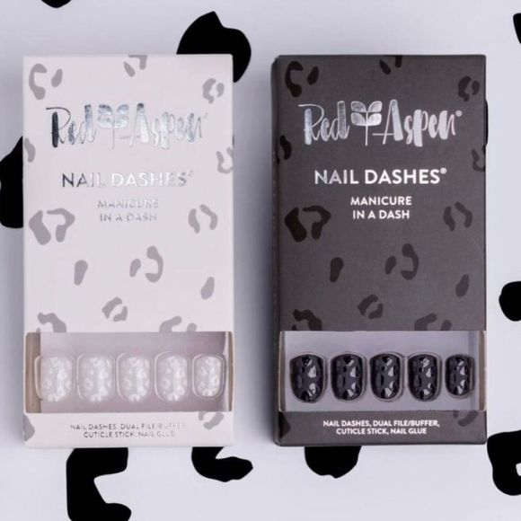 Red Aspen Other - Red Aspen Nail Dashes Black Leopard White Leopard Kat-A-Tat-Tat Raelyn Says Rawr